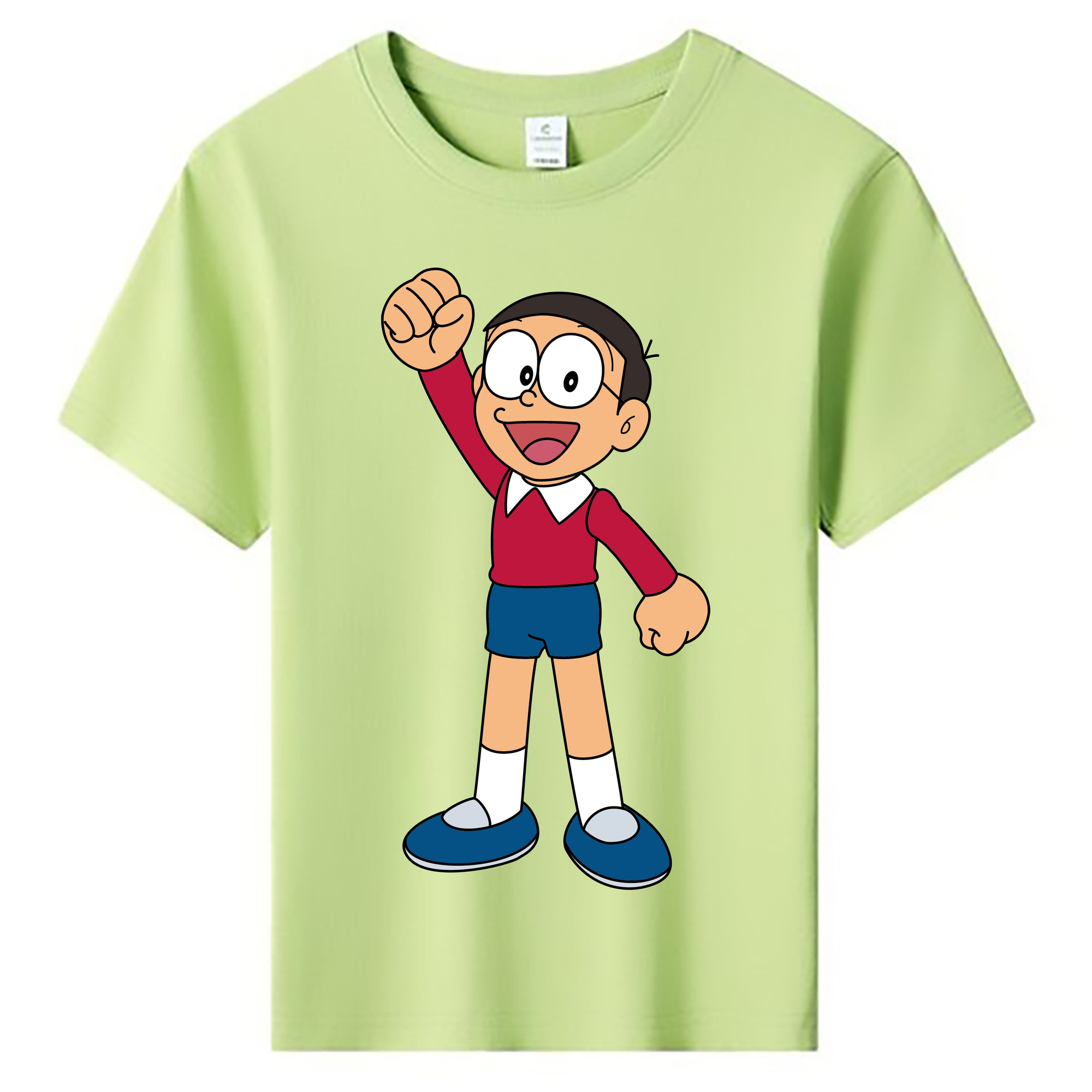 （画像用） ドラえもん 野比 のび太 Doraemon Nobita Nobi 綿100％キッズTシャツ（フロントプリント）